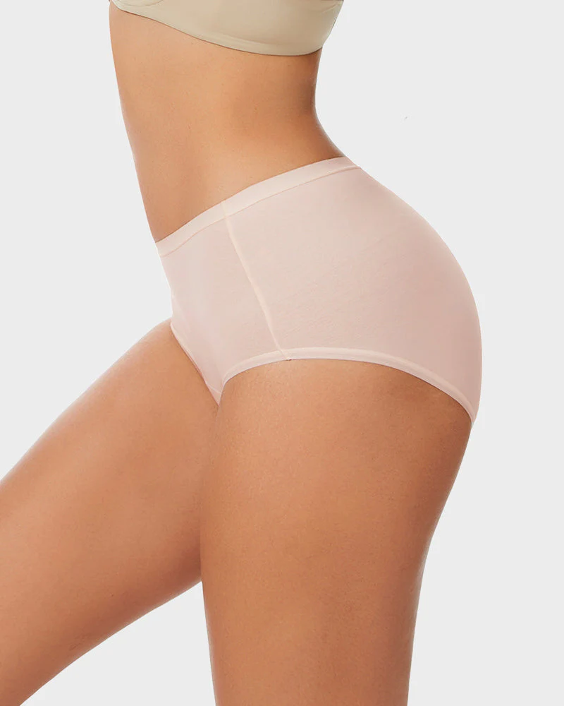 High-Waist Cotton Briefs with Extended Gusset & Antibacterial Lining (4 Pack) - Image 13