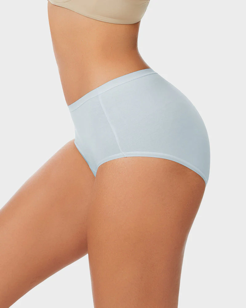 High-Waist Cotton Briefs with Extended Gusset & Antibacterial Lining (4 Pack) - Image 16
