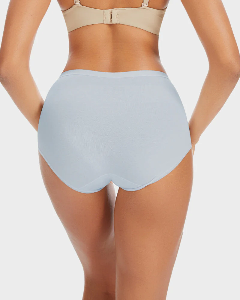 High-Waist Cotton Briefs with Extended Gusset & Antibacterial Lining (4 Pack) - Image 17