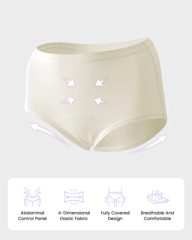 High-Waist Cotton Briefs with Extended Gusset & Antibacterial Lining (4 Pack) - Image 5