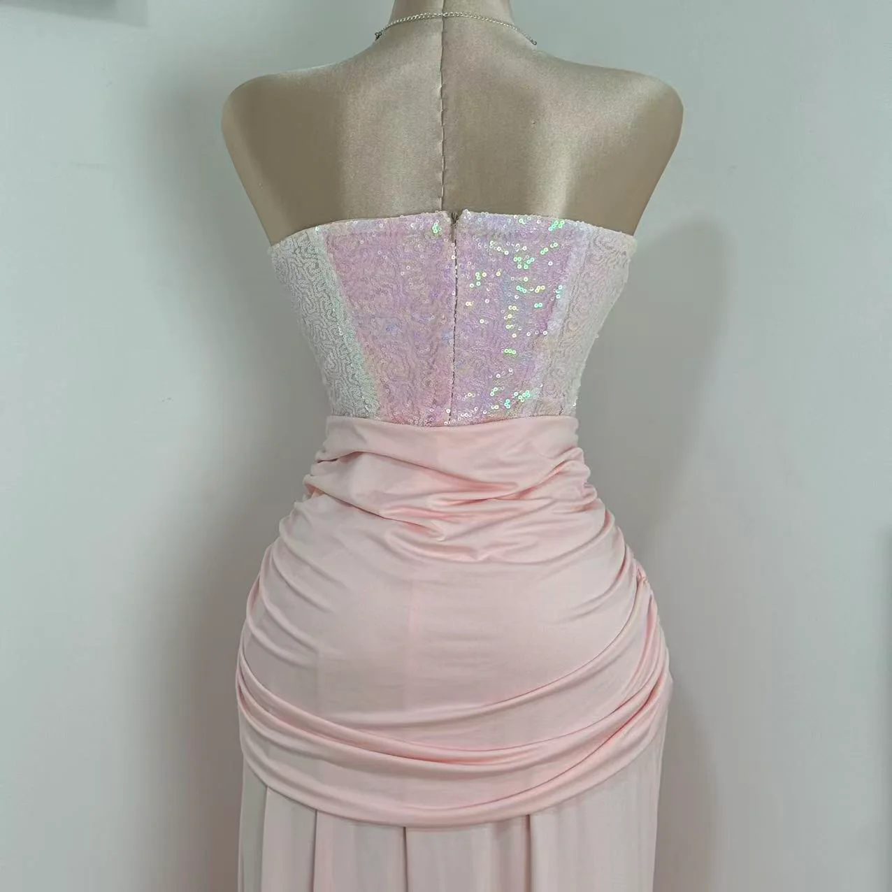 High-Waisted Slim-Fit Lace-Up Dress - Image 5