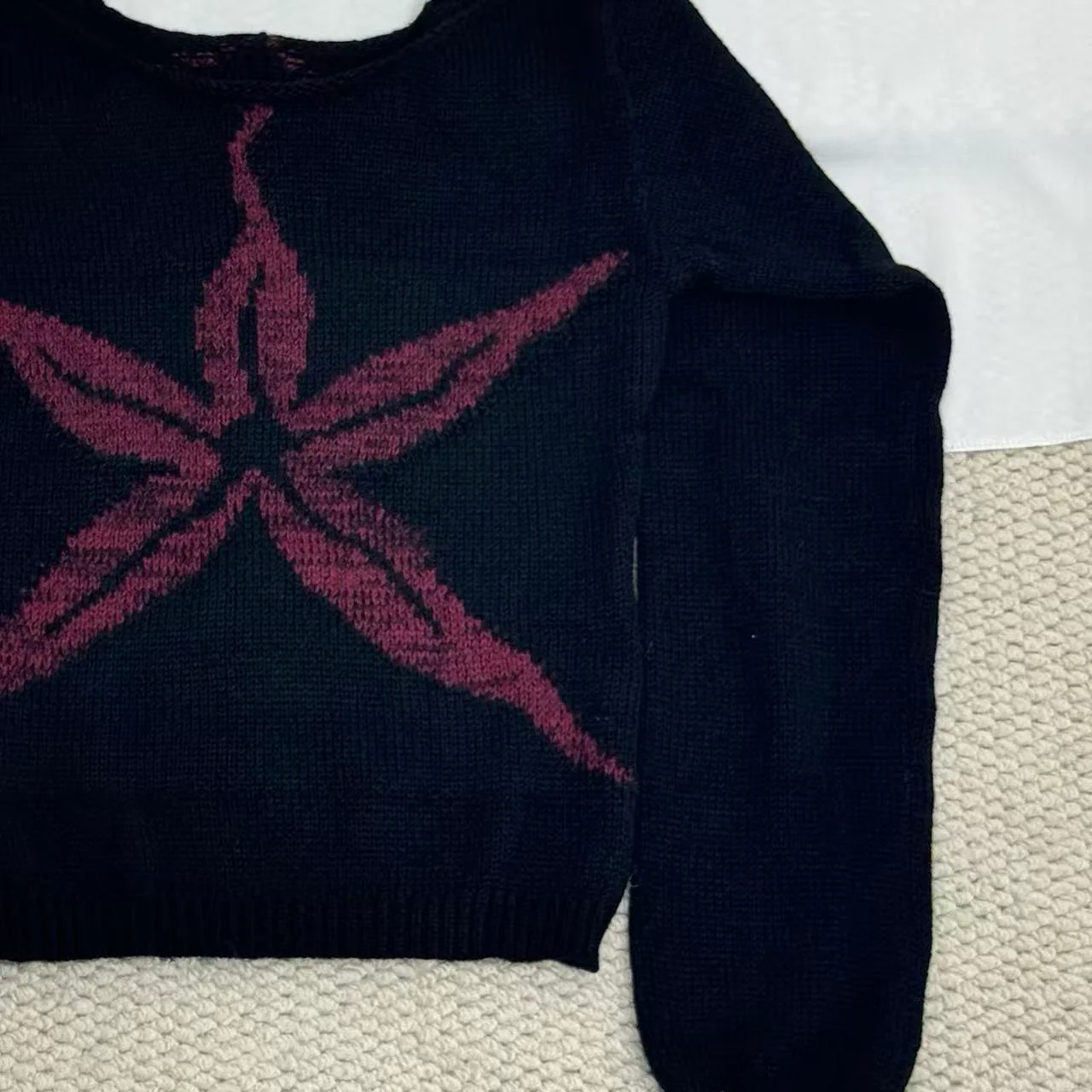 Jacquard Knit Crewneck Sweater - Image 3