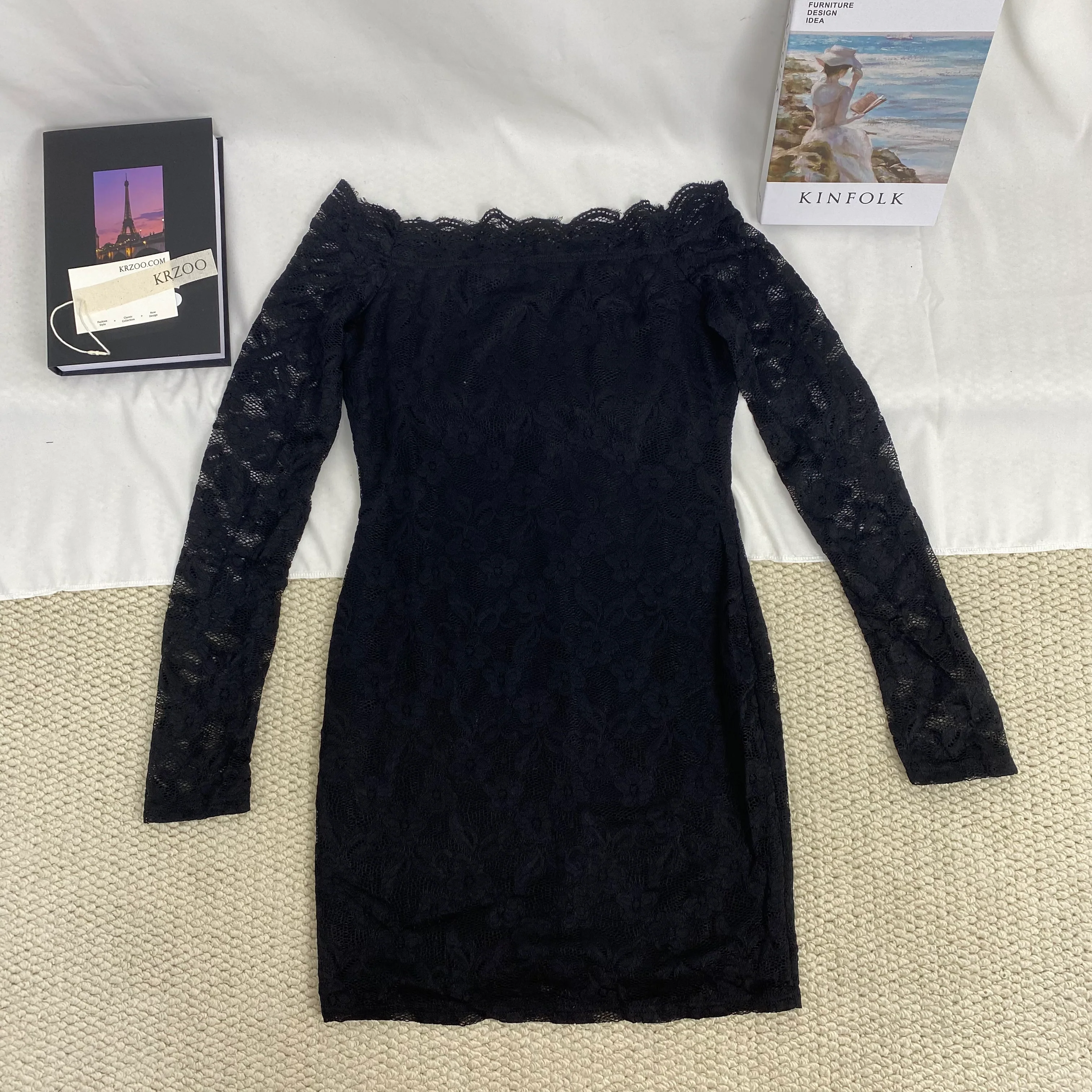 Lace Off-The-Shoulder Dress - Image 2