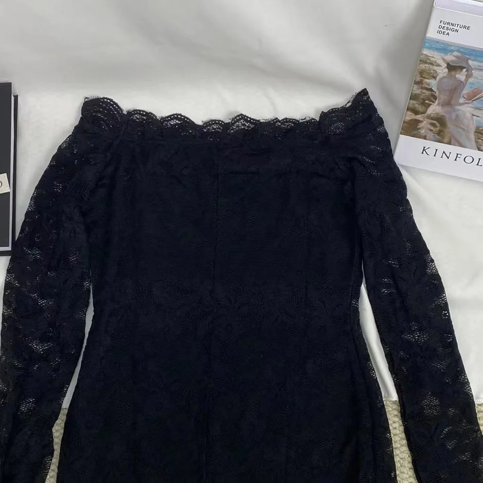 Lace Off-The-Shoulder Dress - Image 4