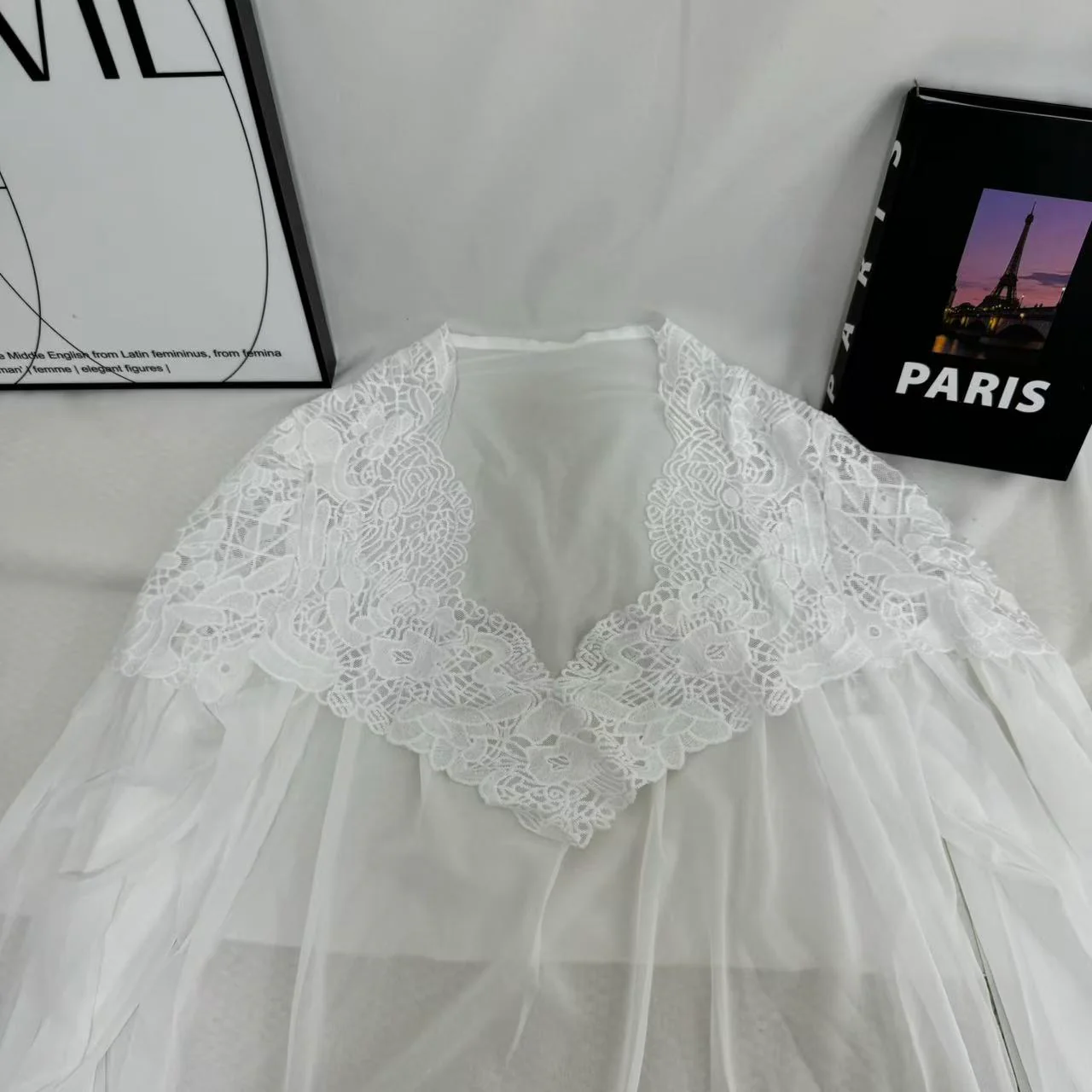 Lace-Paneled Puff-Sleeve Shirt - Image 5