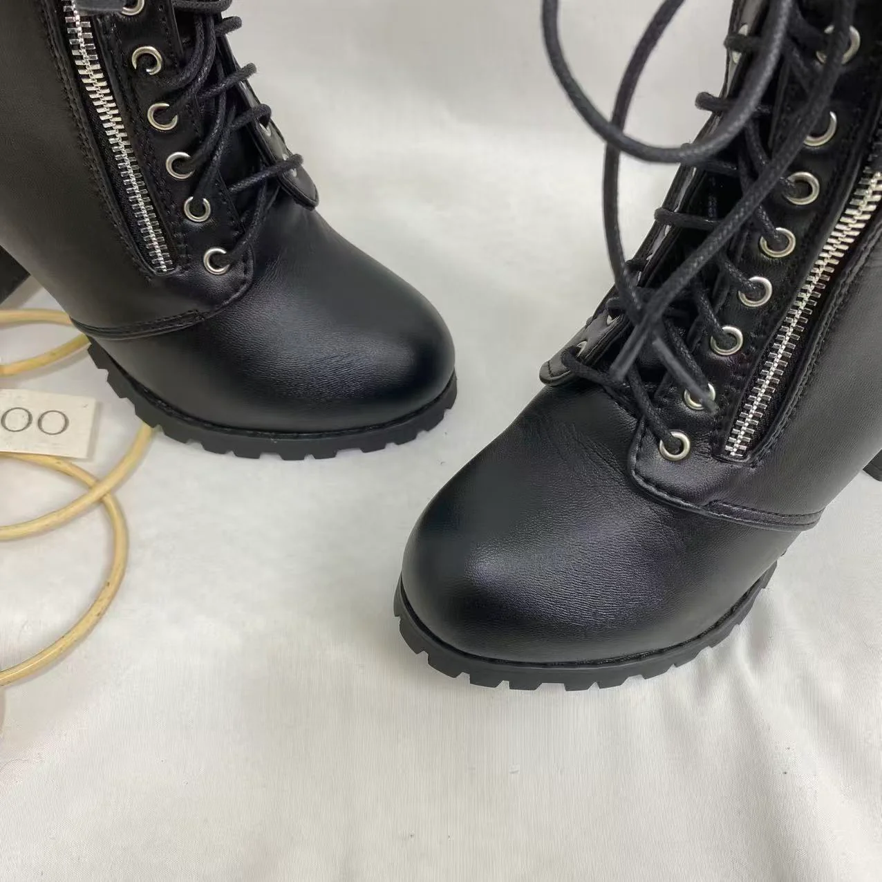 Lace-Up Round-Toe Combat Boots - Image 6
