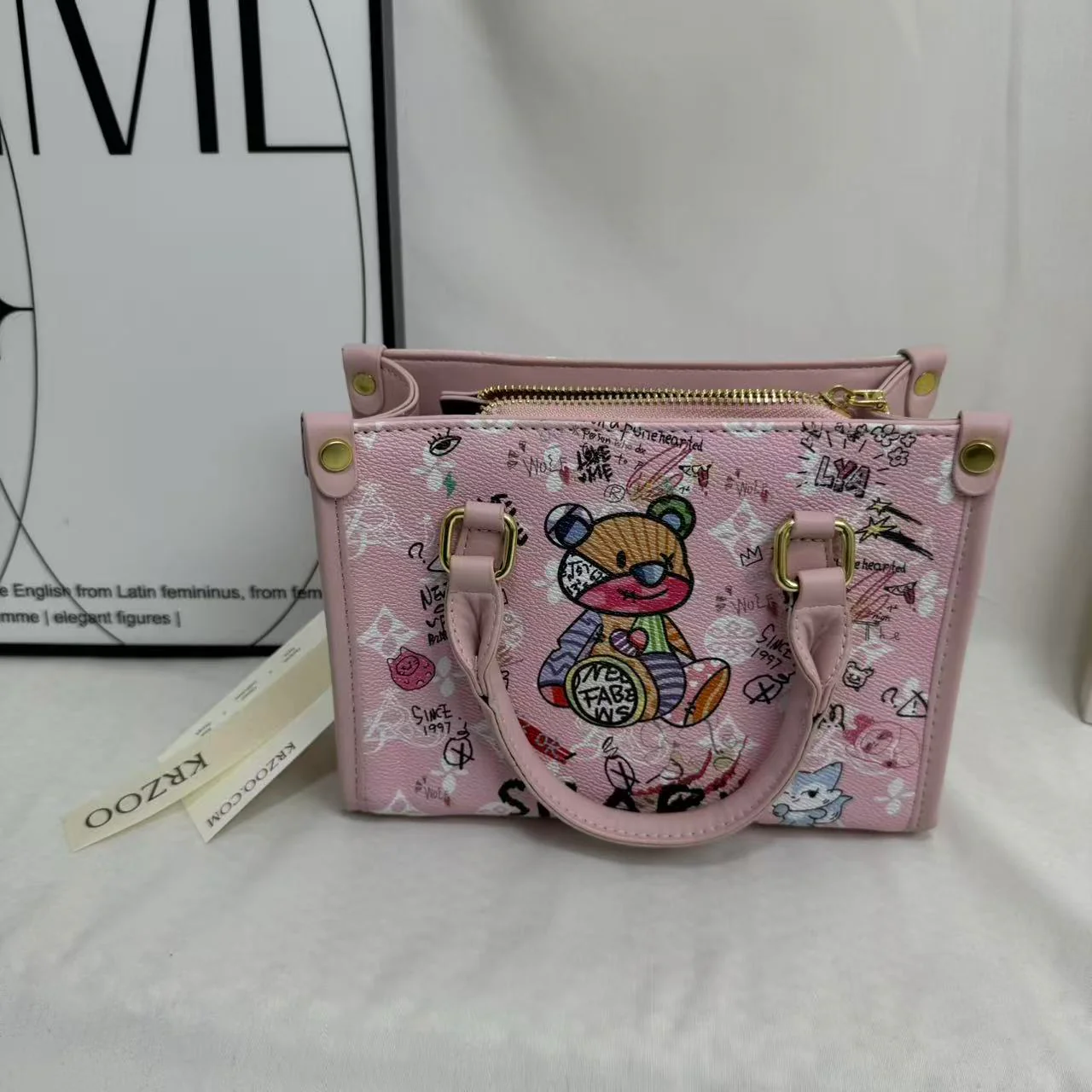 Large-Capacity Printed Shoulder Bag