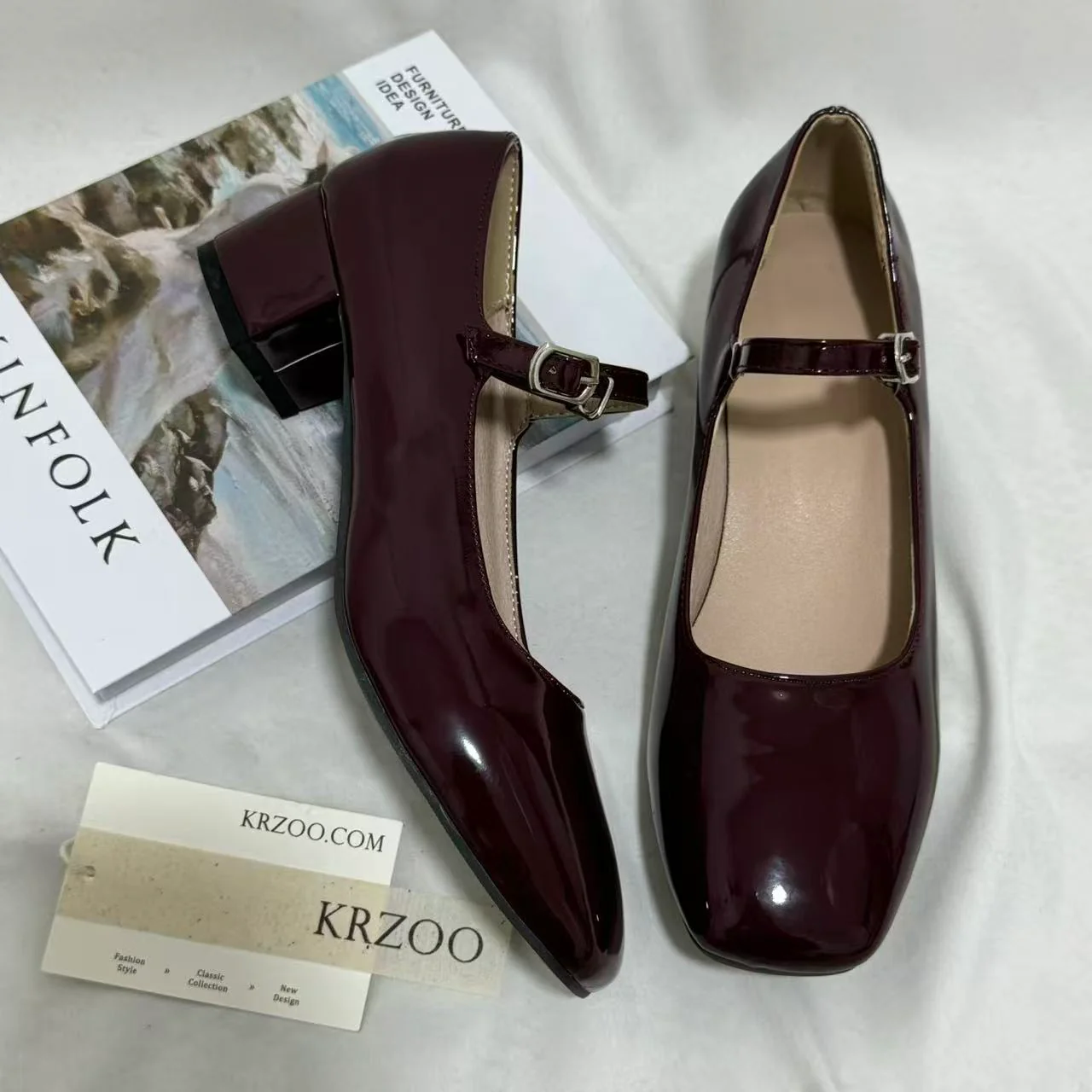 Leather Buckle Mary Janes