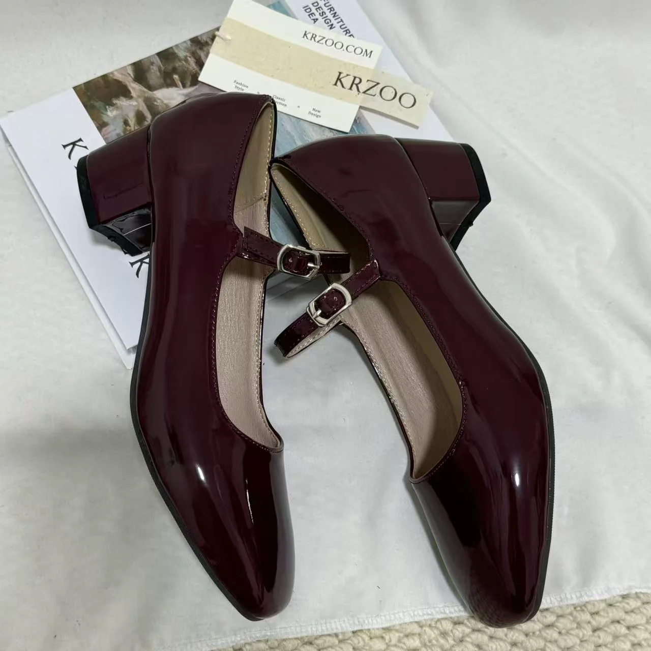 Leather Buckle Mary Janes - Image 3