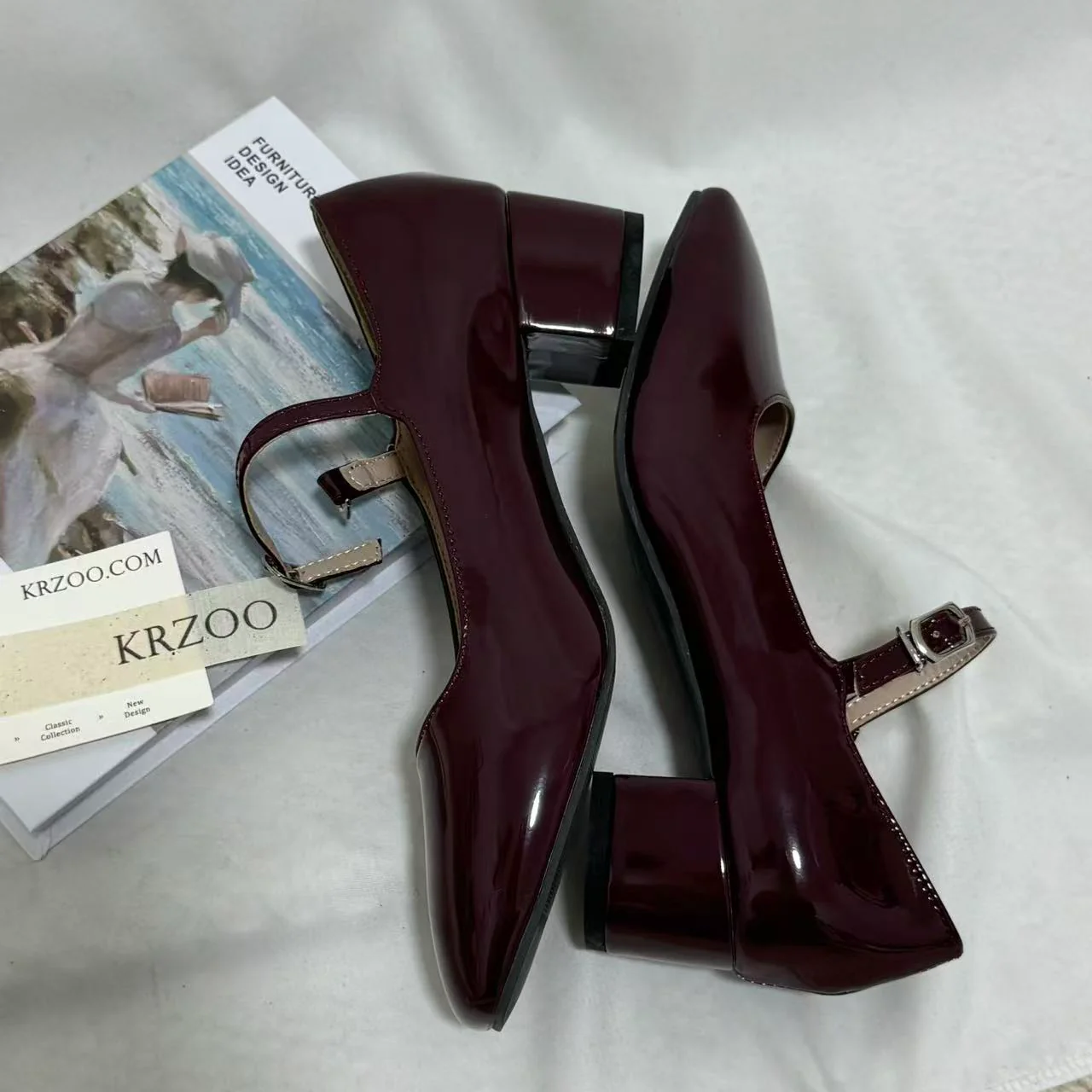 Leather Buckle Mary Janes - Image 4