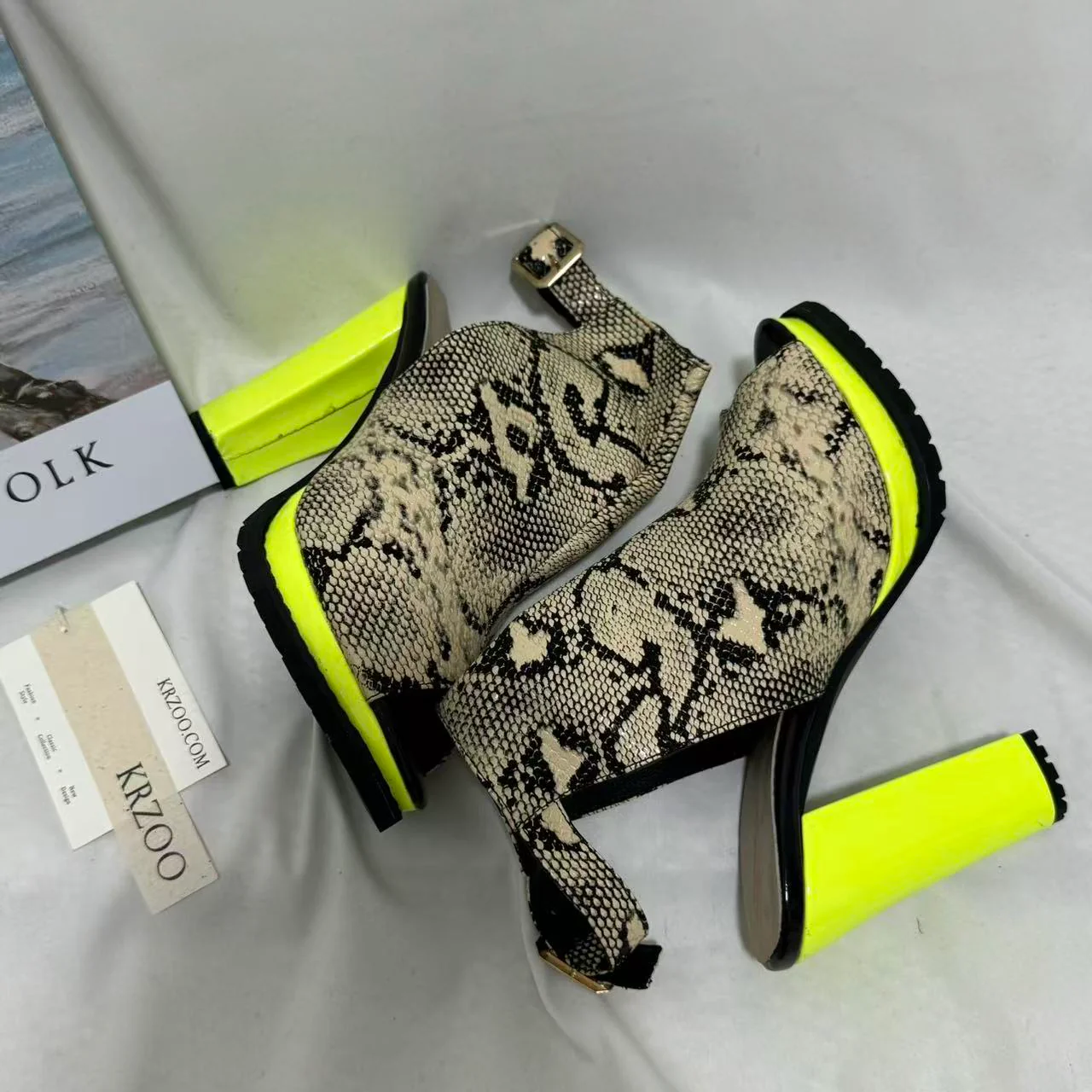 Leopard-Print Peep-Toe Platform Sandals - Image 2