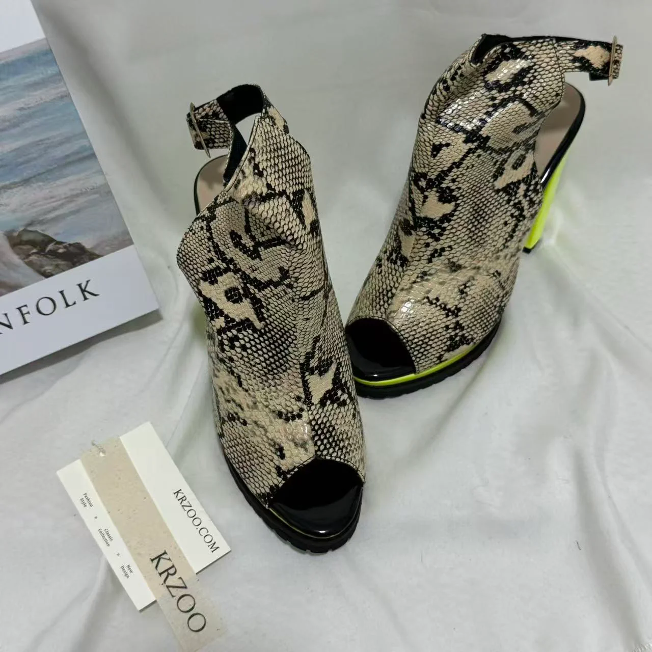 Leopard-Print Peep-Toe Platform Sandals - Image 5