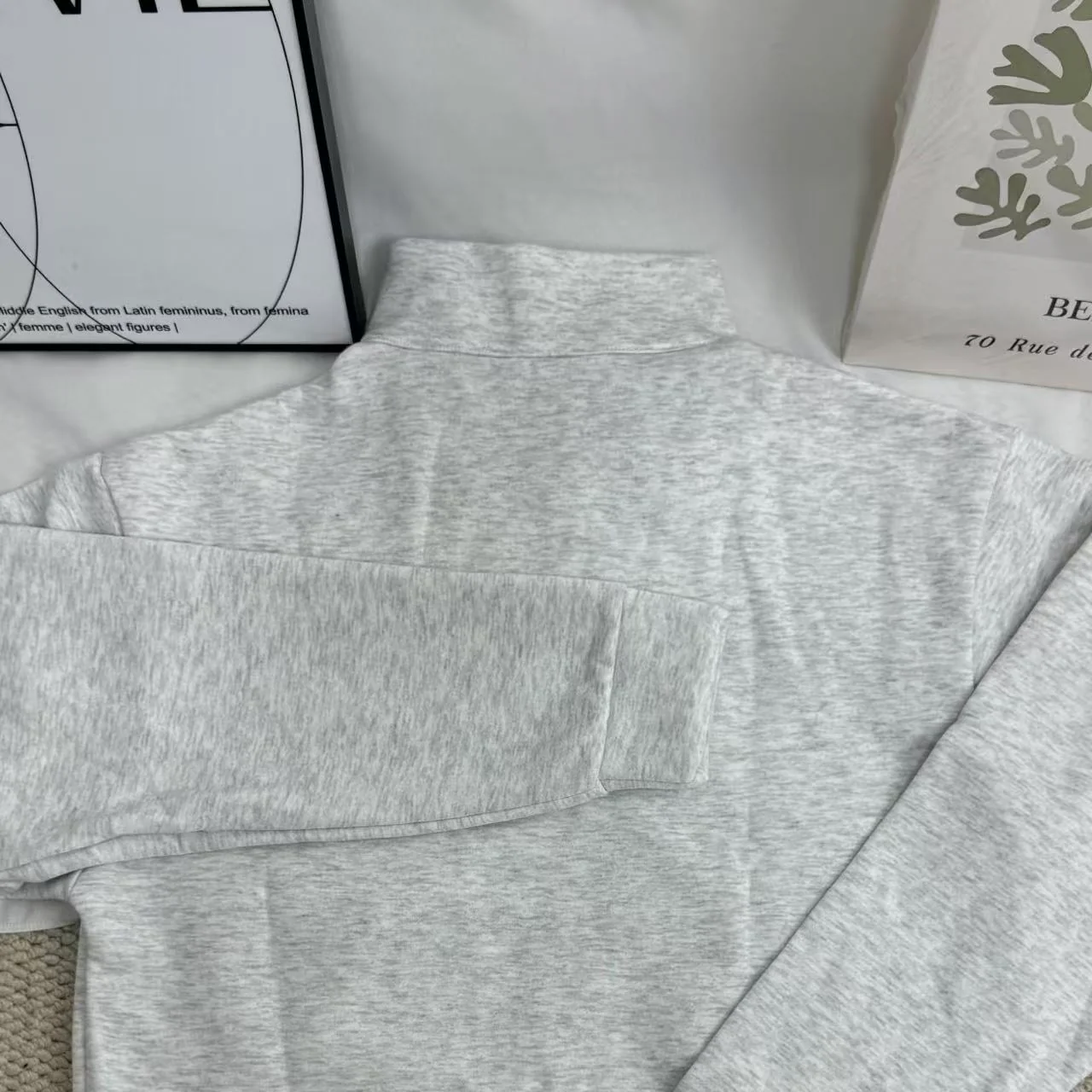 Letter-Print Sweatshirt with Center-Front Zipper - Image 4