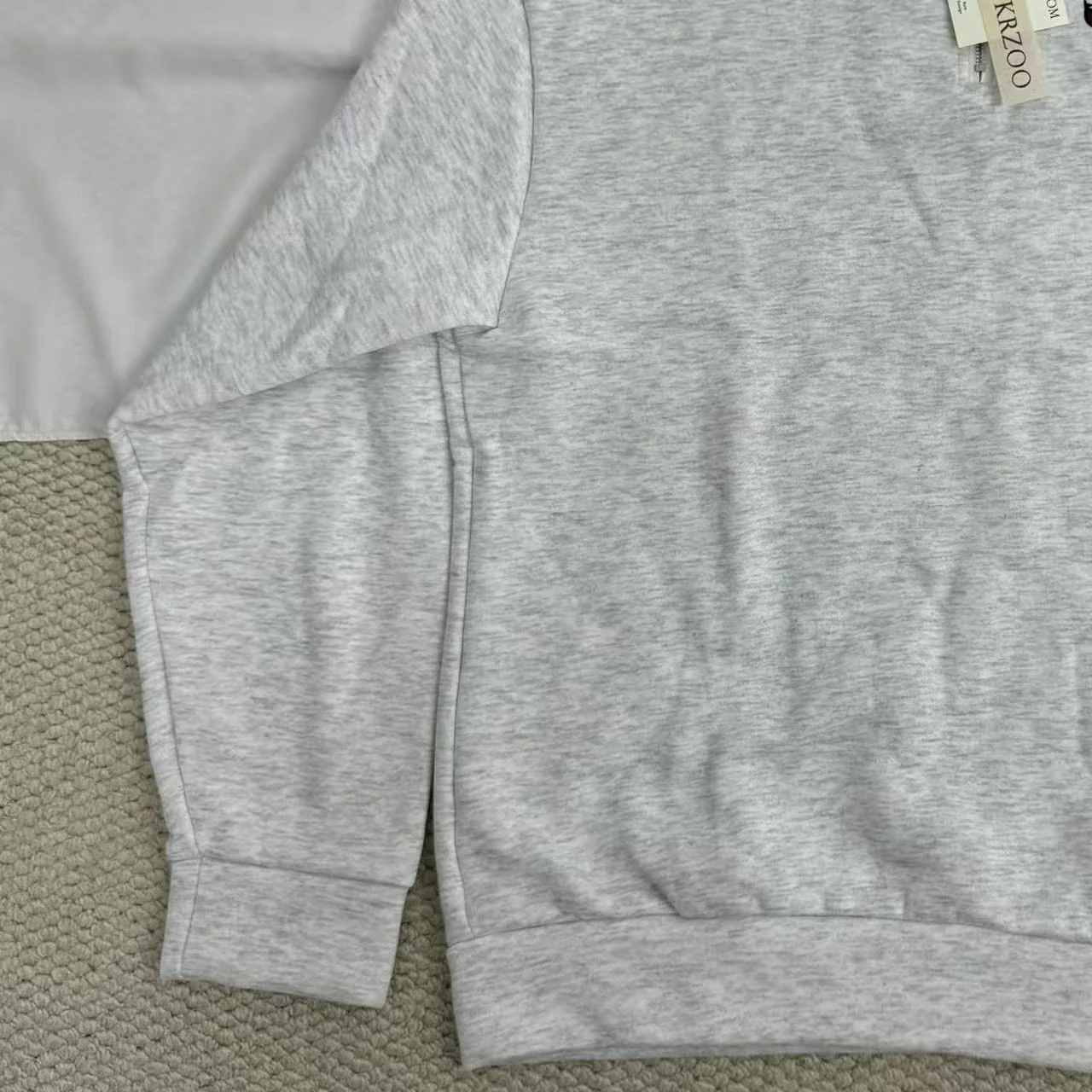 Letter-Print Sweatshirt with Center-Front Zipper - Image 6