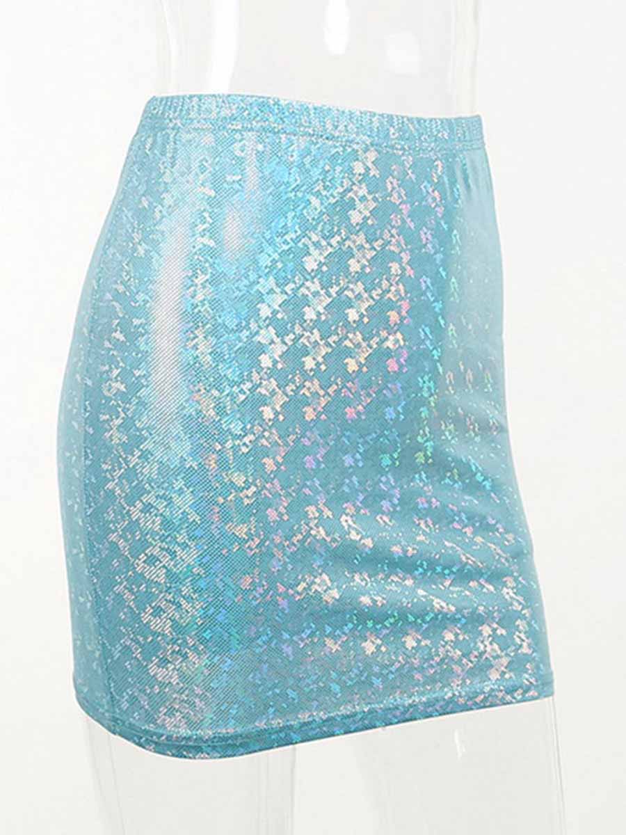 Light Blue Glitter Skirt - Image 2