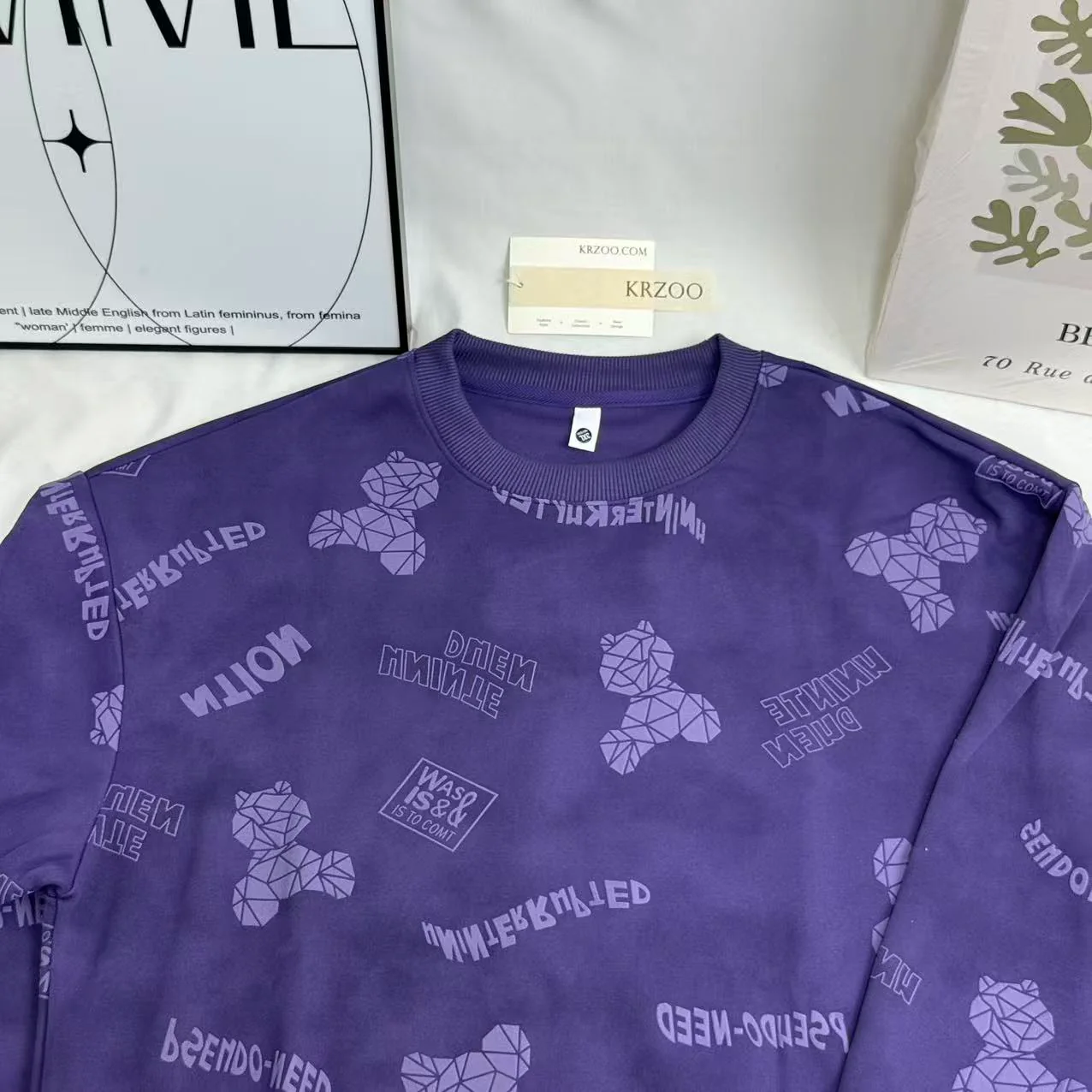 Loose-Fit Crew Neck Base Layer Top - Image 3