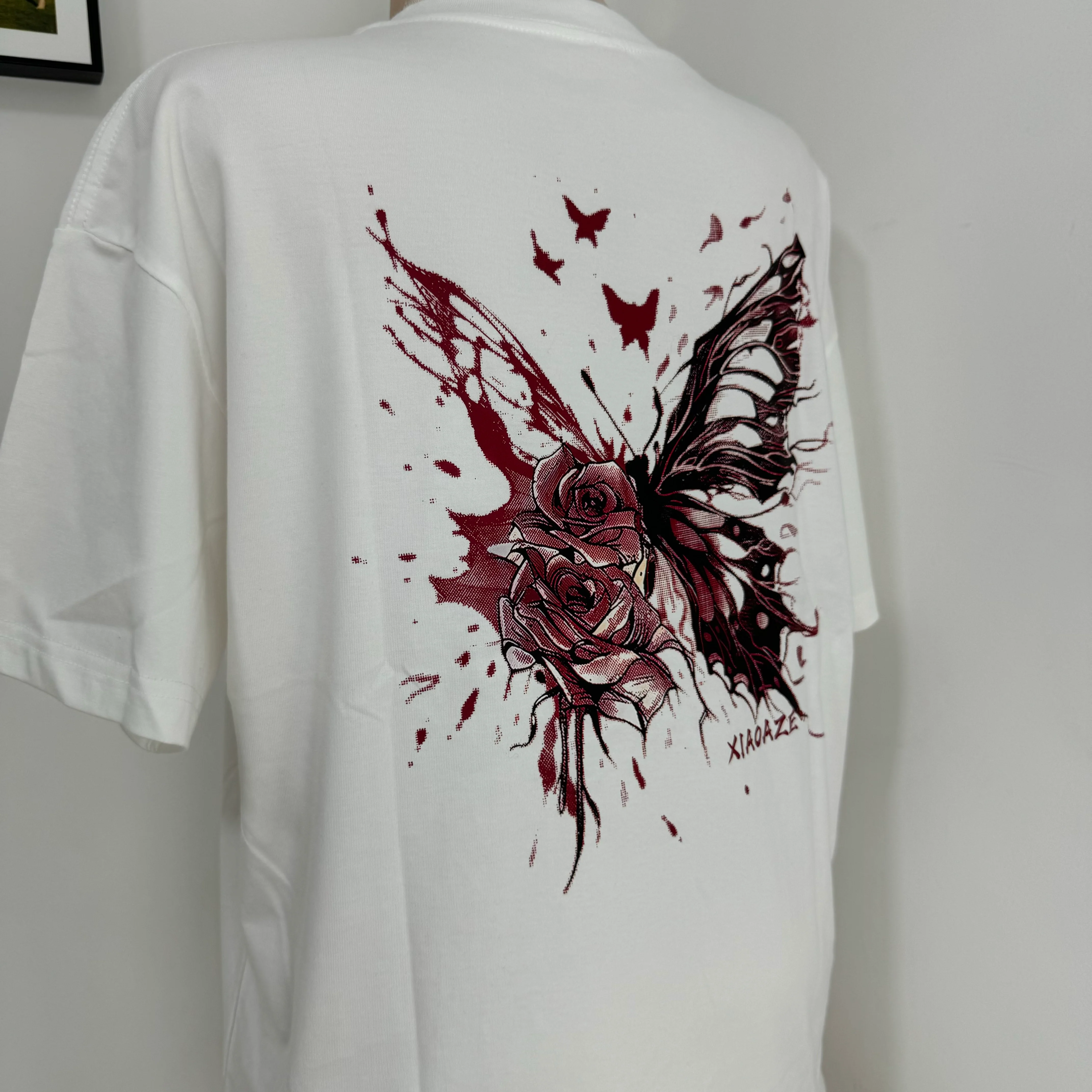 Loose-Fit Short-Sleeve Top with Butterfly Print - Image 5