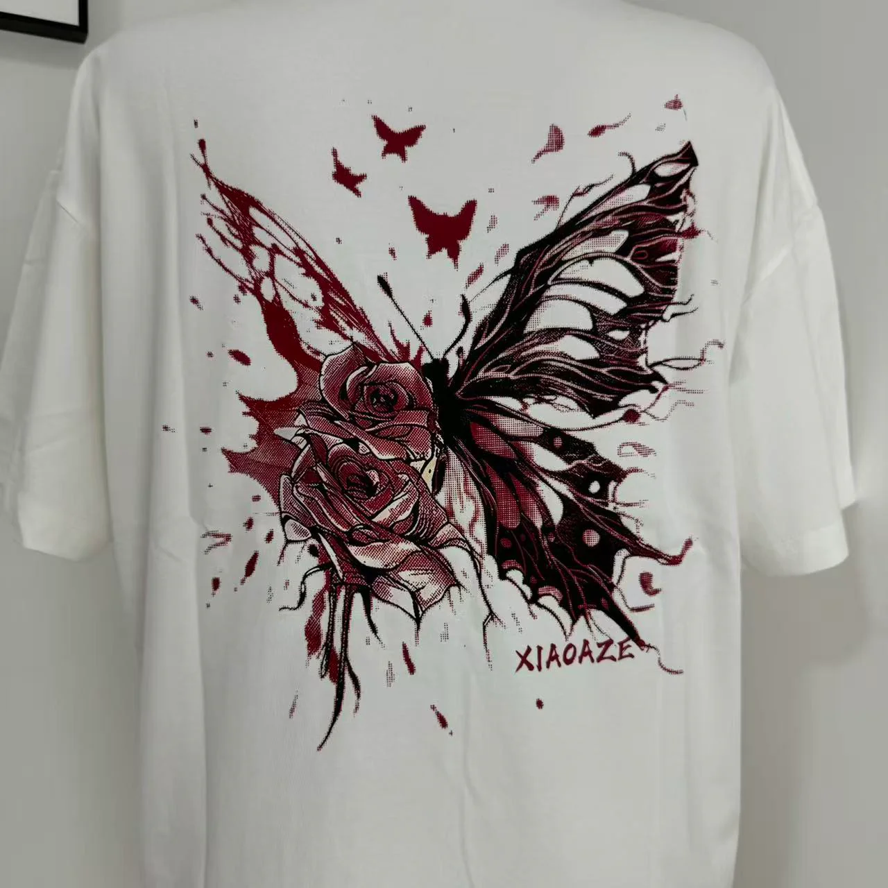 Loose-Fit Short-Sleeve Top with Butterfly Print - Image 6