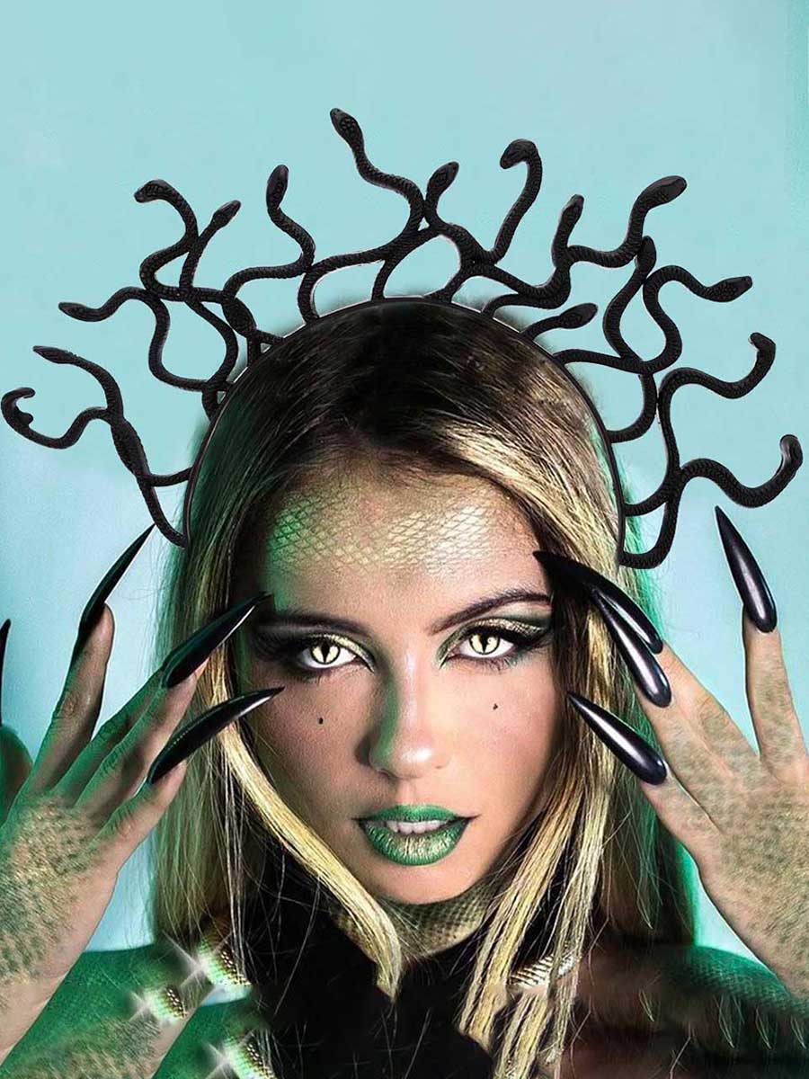 Medusa Snake Headband for Masquerade - Image 3