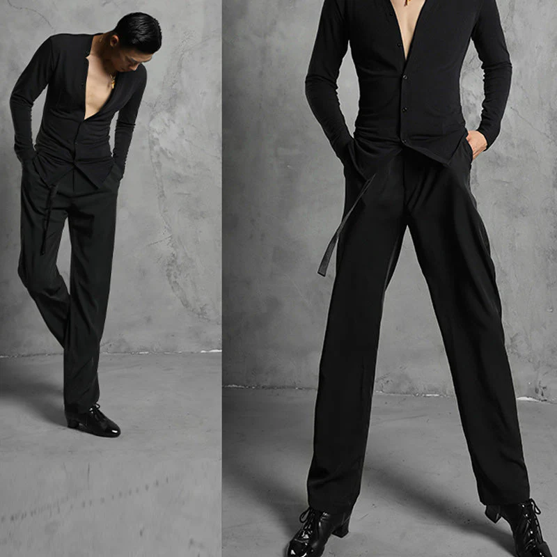 Men's Polyester Latin Pants Dance Wear - Image 8