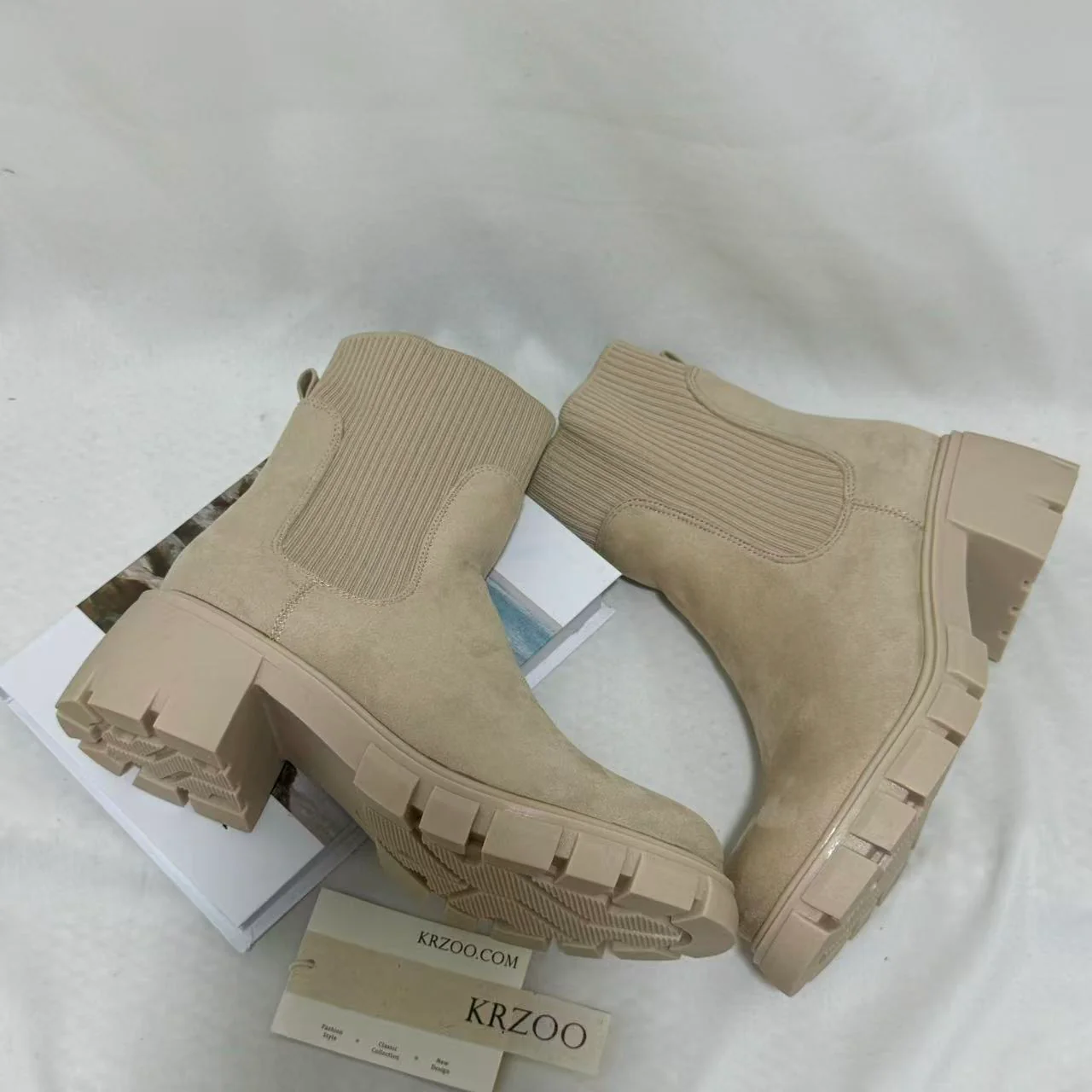 Mid-Calf Platform Combat Boots - Image 3