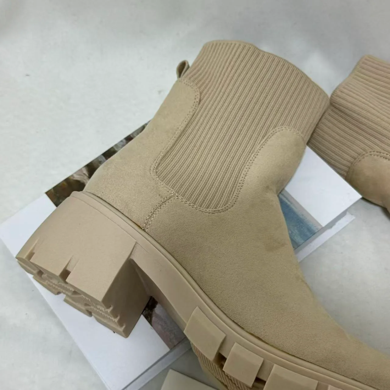 Mid-Calf Platform Combat Boots - Image 4