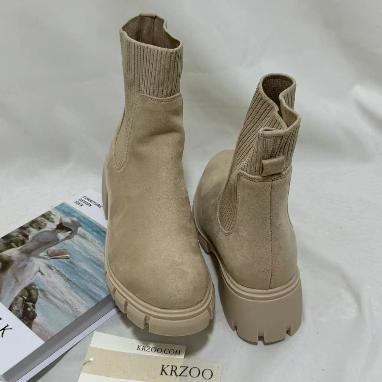 Mid-Calf Platform Combat Boots - Image 6