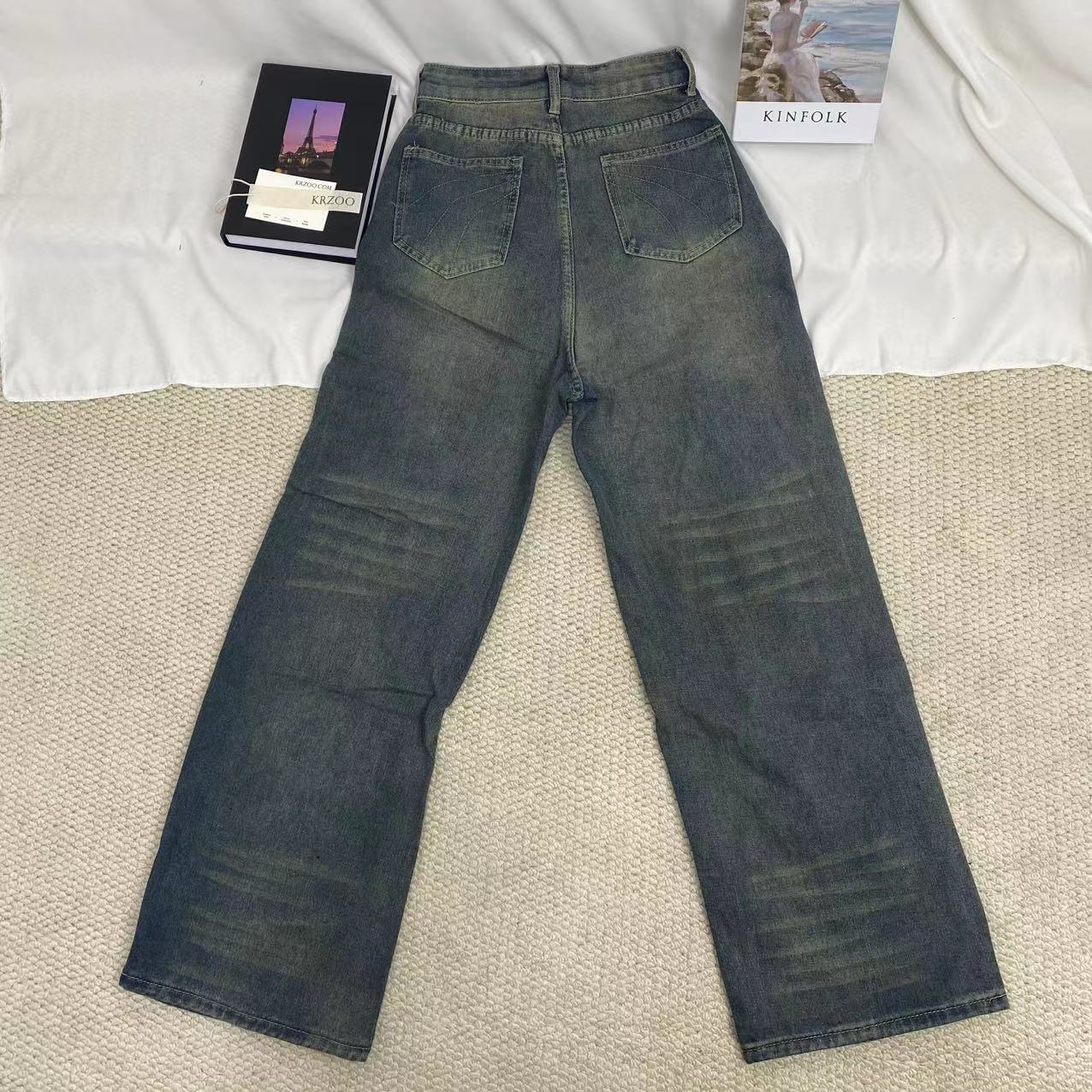 Old Washed Denim Jeans - Image 2