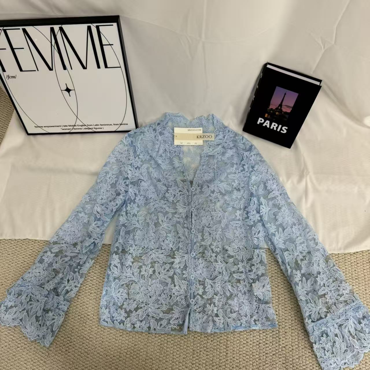 Openwork Casual Lace Shirt