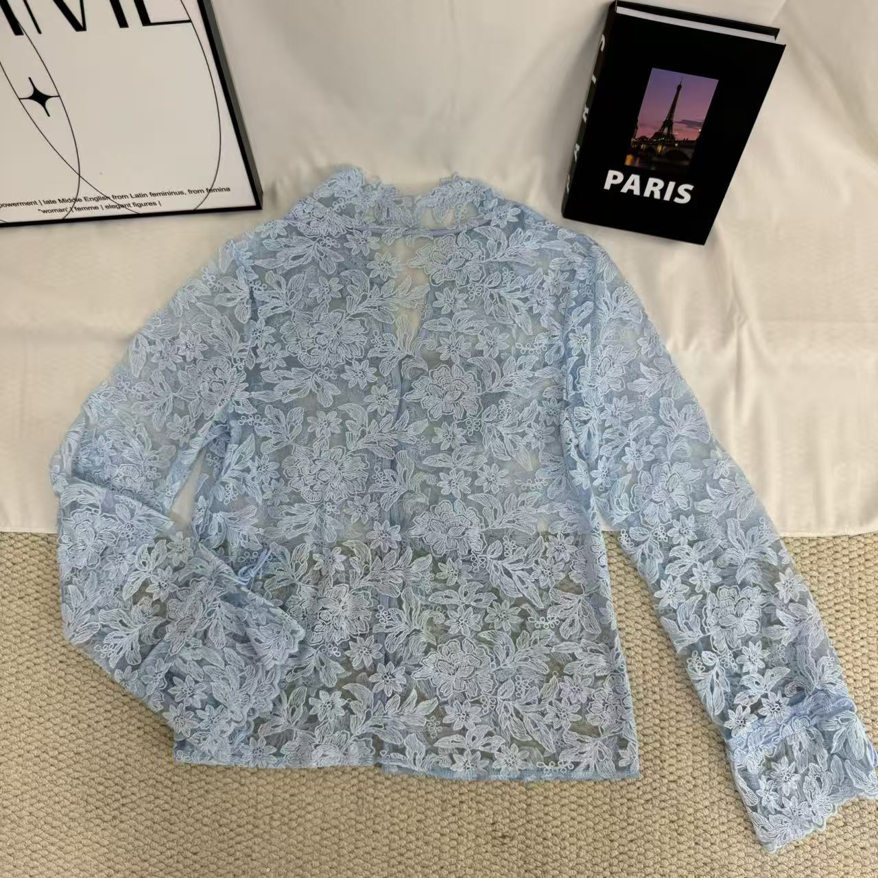 Openwork Casual Lace Shirt - Image 3