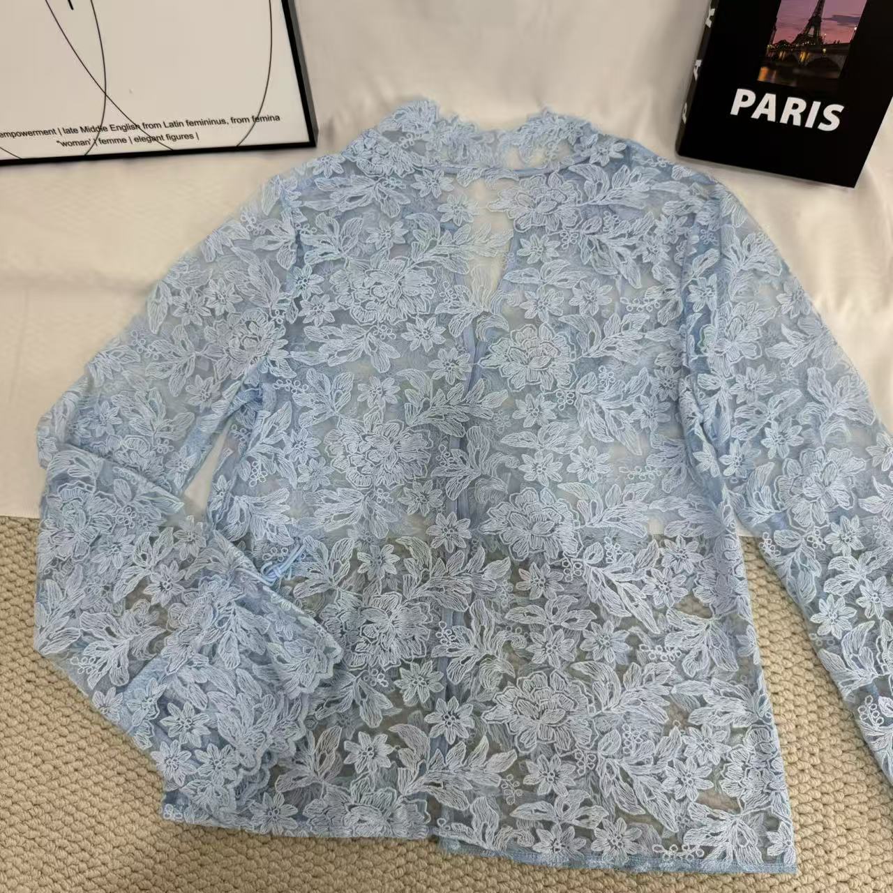 Openwork Casual Lace Shirt - Image 4