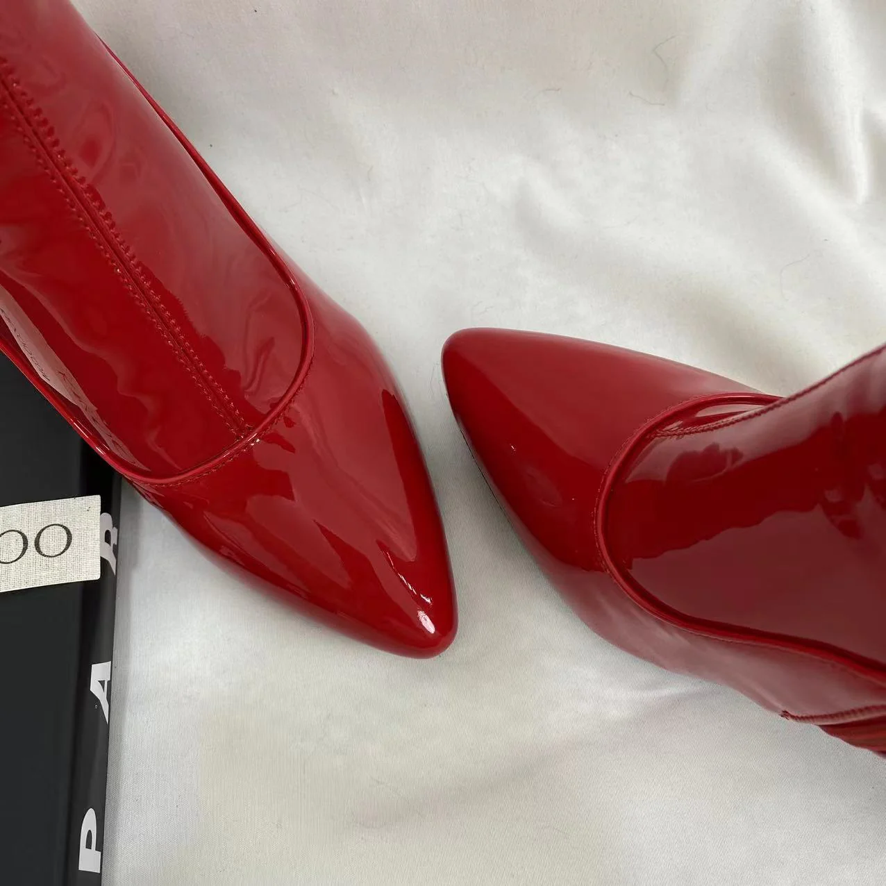 Patent Leather Pointed-Toe Ankle Boots - Image 6