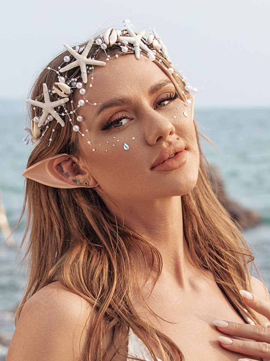 Pearl Braid Headband with Starfish Shell Decoration - Image 5