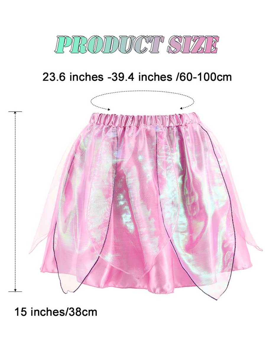 Pink Reflective Multi-layered Dance Skirt - Image 7
