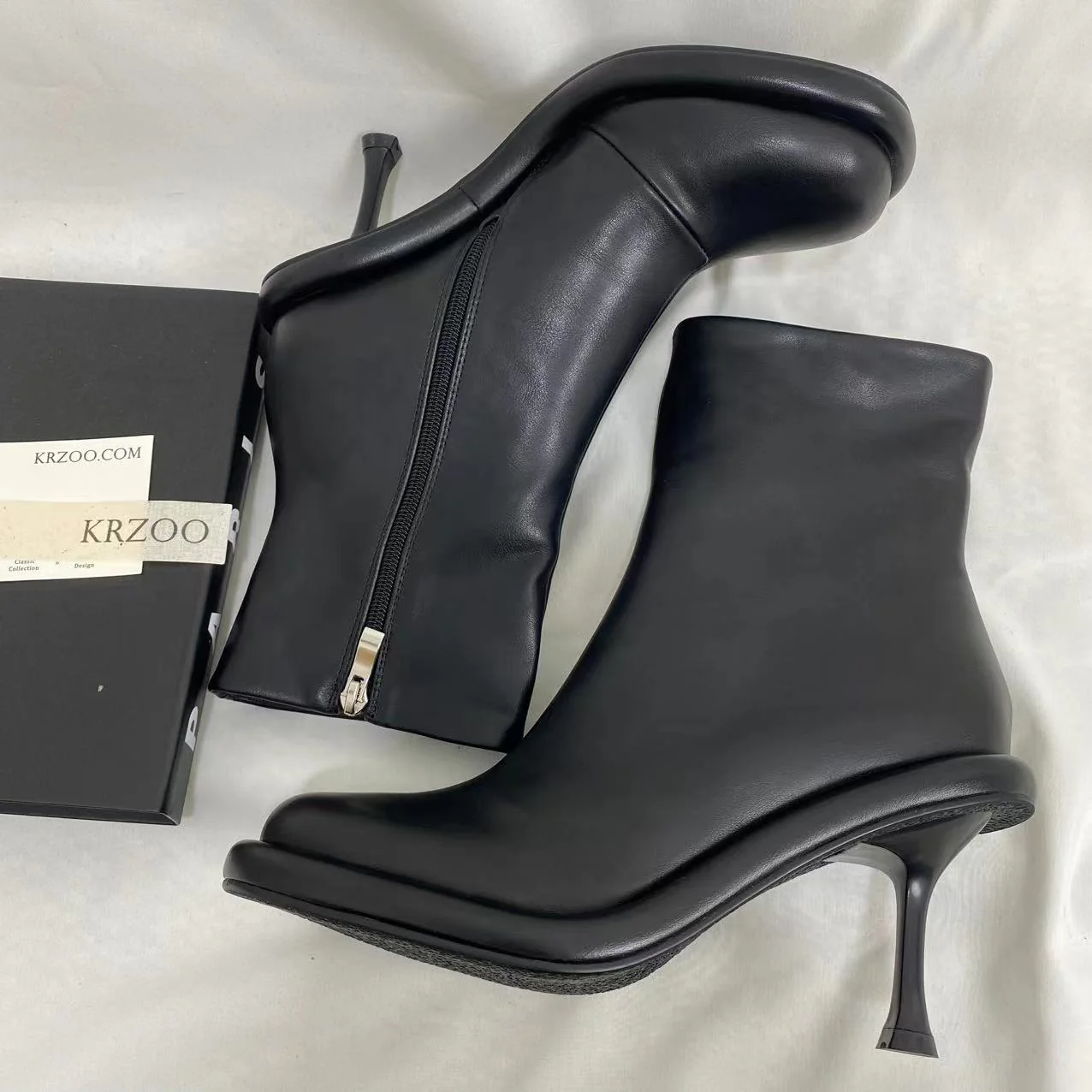 Platform Boots With Side Zippers - Image 2