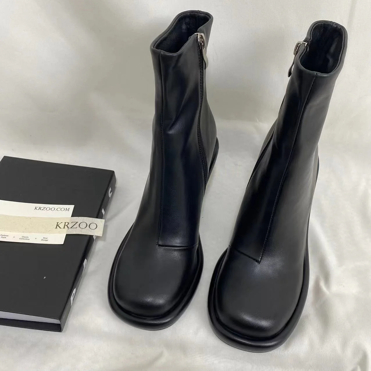 Platform Boots With Side Zippers - Image 5