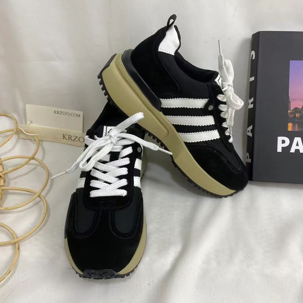 Platform Genuine Leather Sneakers - Image 3