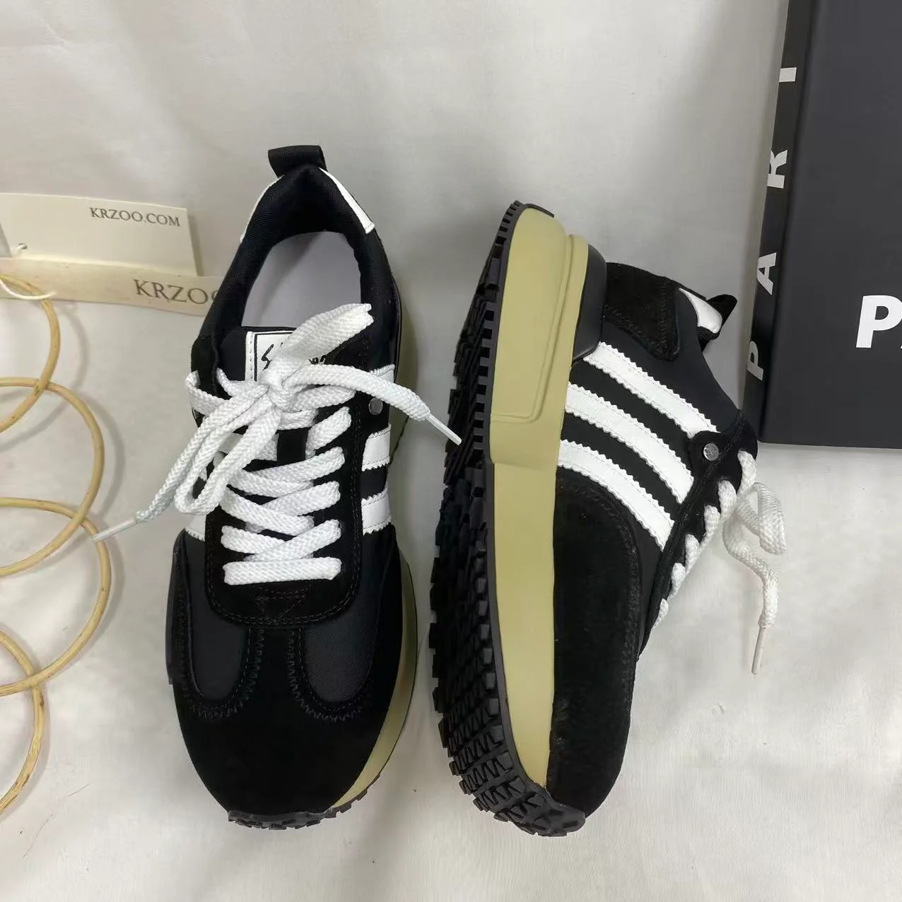 Platform Genuine Leather Sneakers - Image 5