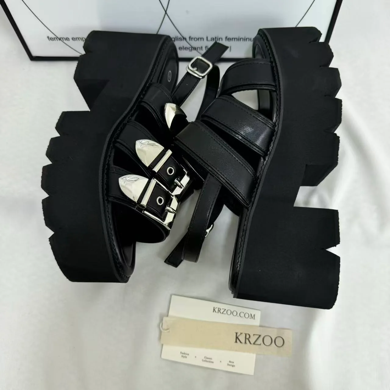 Platform Peep-Toe High-Heel Sandals - Image 4