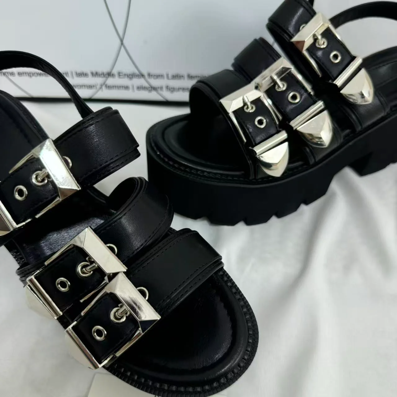 Platform Peep-Toe High-Heel Sandals - Image 6