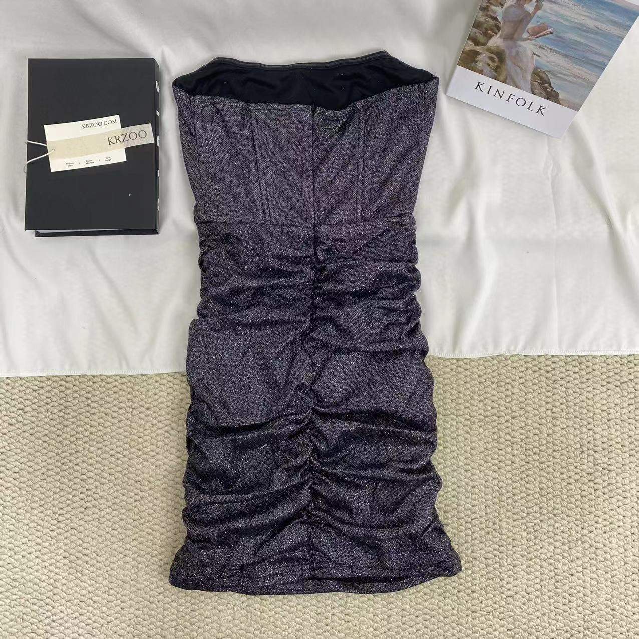 Pleated Shimmering Dress - Image 2