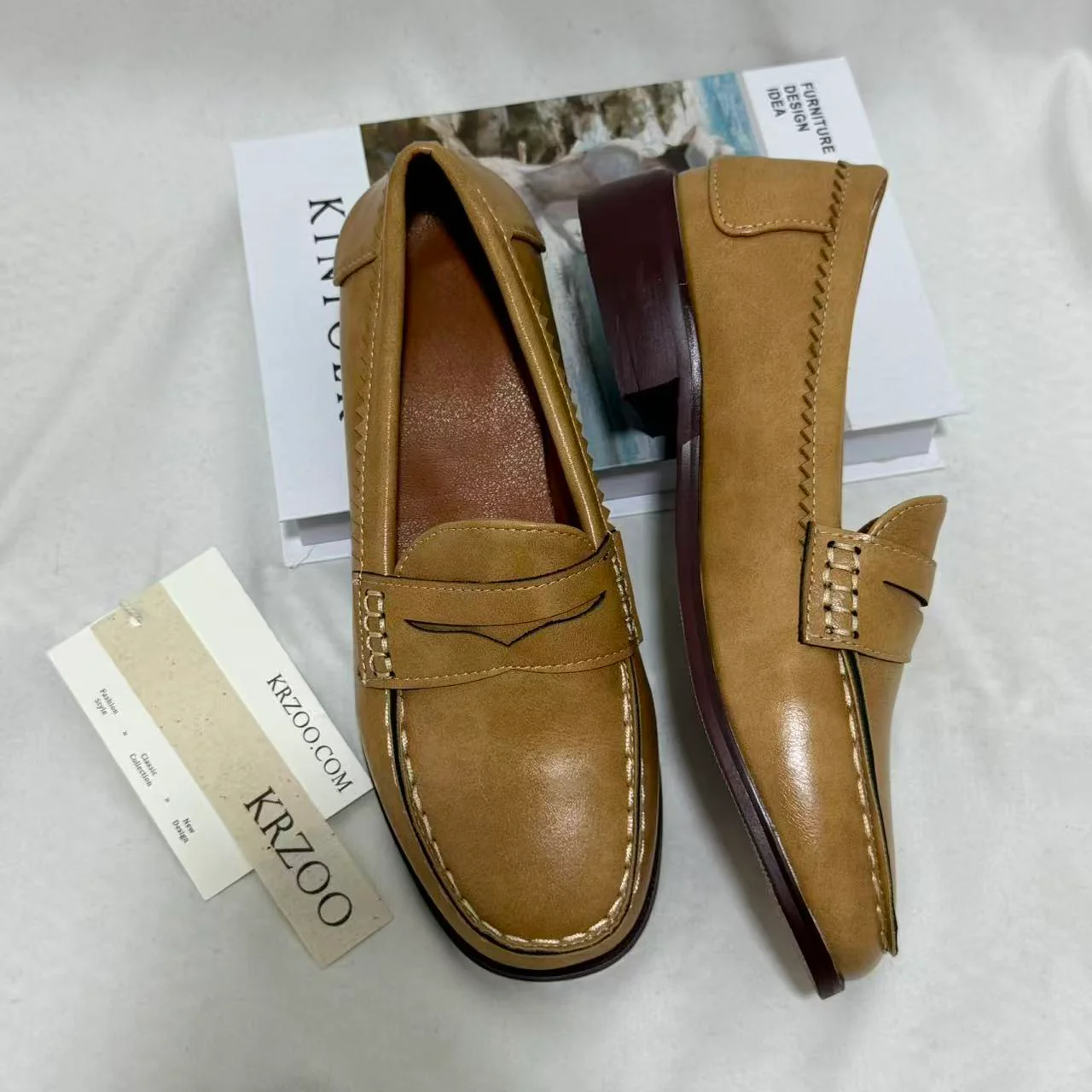 Plus-Size Distressed Driving Shoes - Image 3