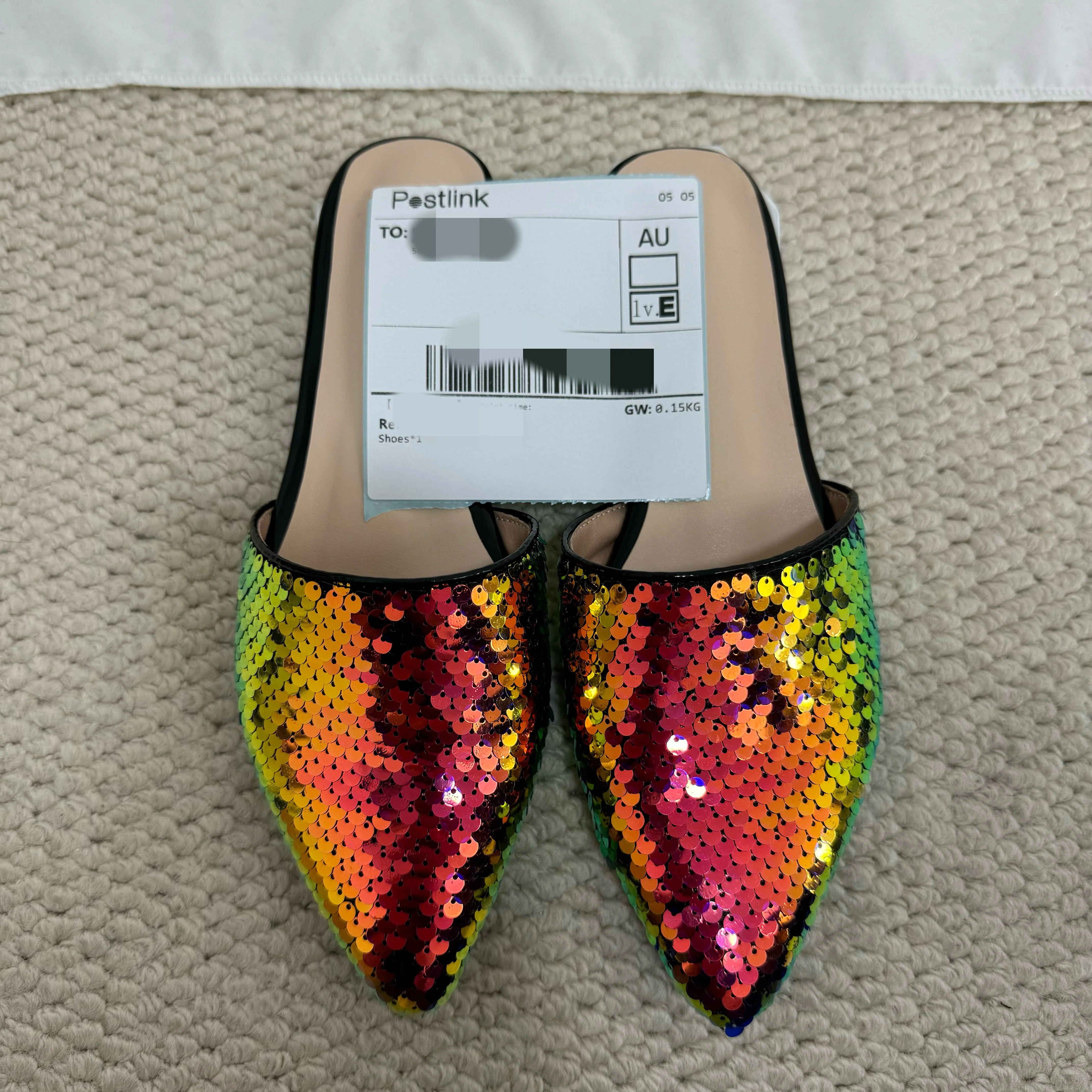Plus-Size Flat Sequin Slides - Image 7