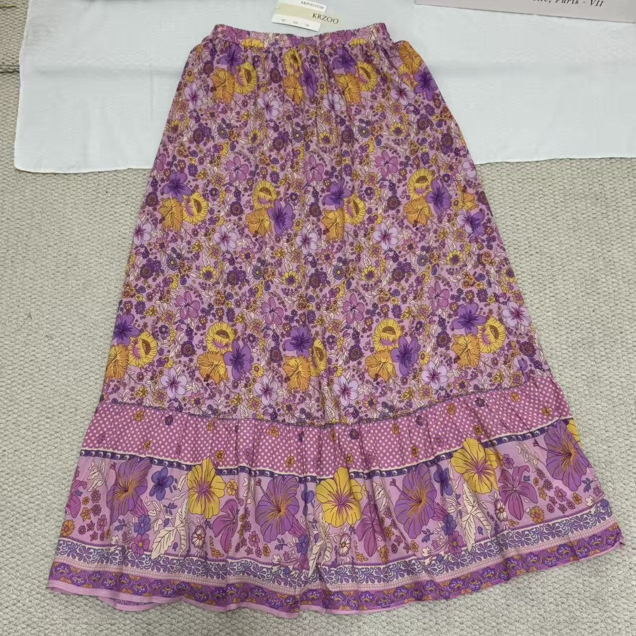 Printed Flared Casual Skirt
