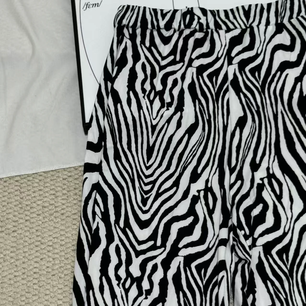 Printed Zebra-Print Straight-Leg Pants - Image 4