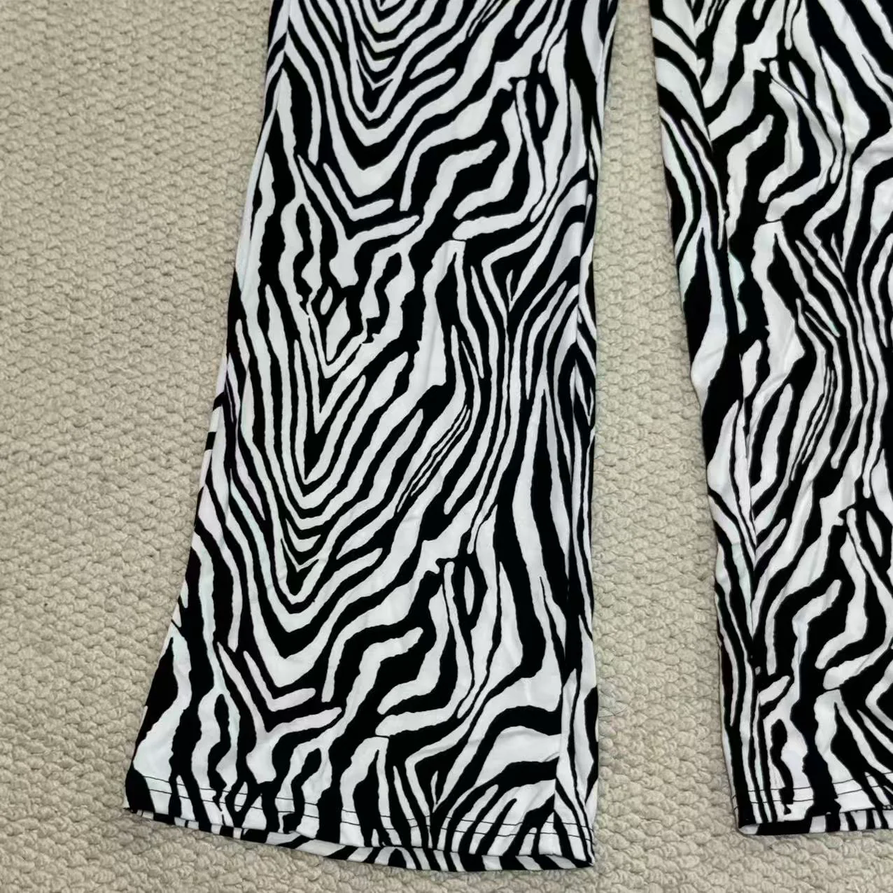 Printed Zebra-Print Straight-Leg Pants - Image 6