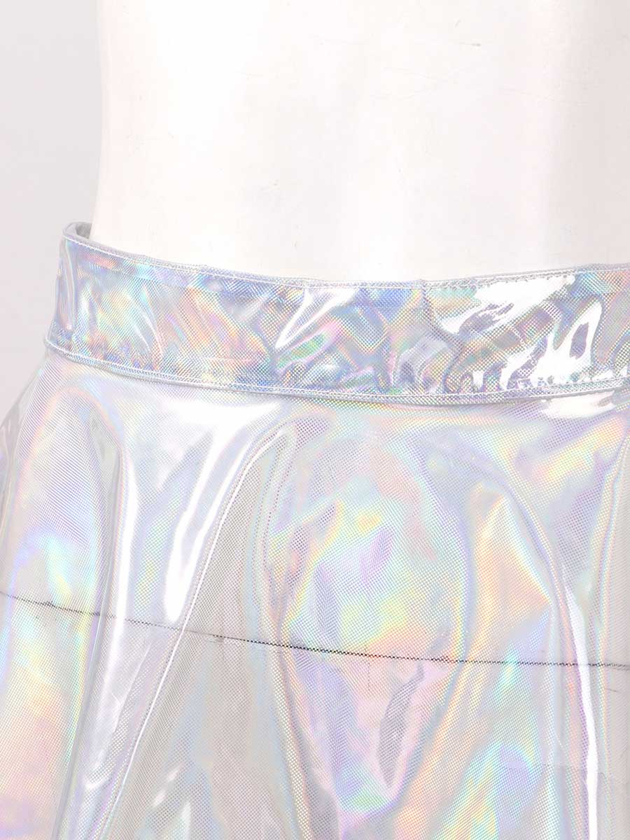 PVC Holographic Reflective Transparent Skirt - Image 7