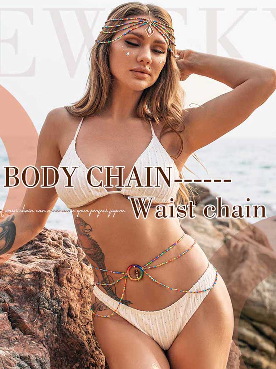 Rainbow Beaded Body Chain - Image 7