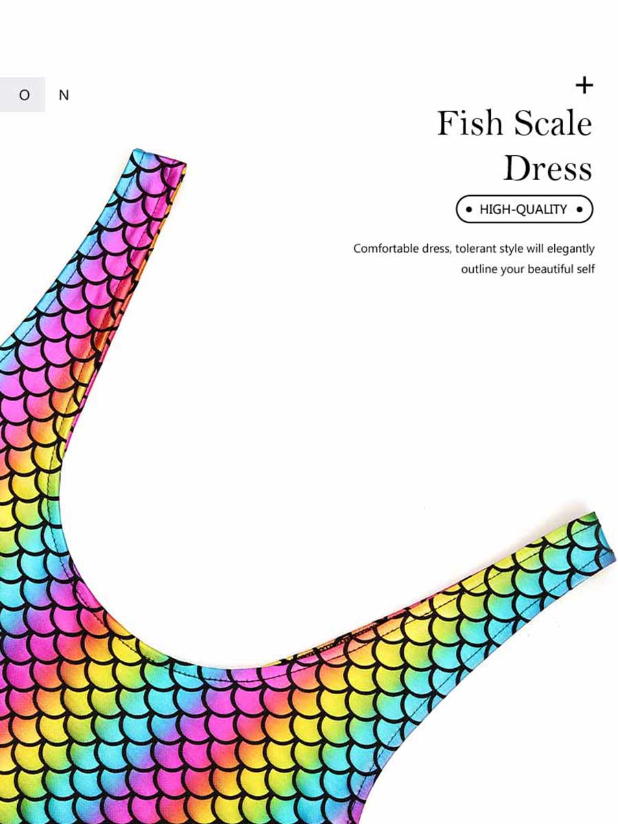 Rainbow Fish Scale Reflective Dress - Image 3