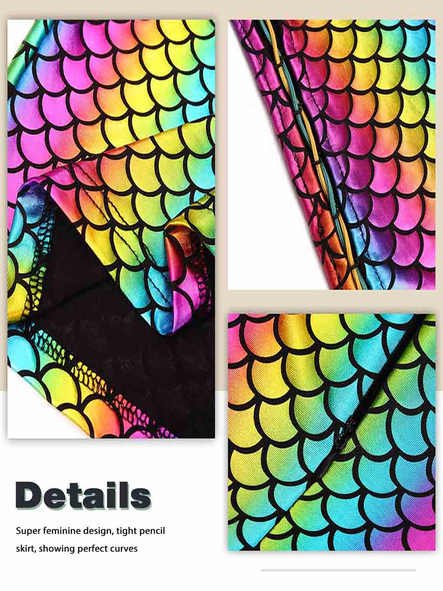 Rainbow Fish Scale Reflective Dress - Image 4